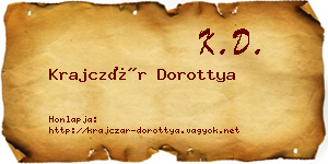Krajczár Dorottya névjegykártya